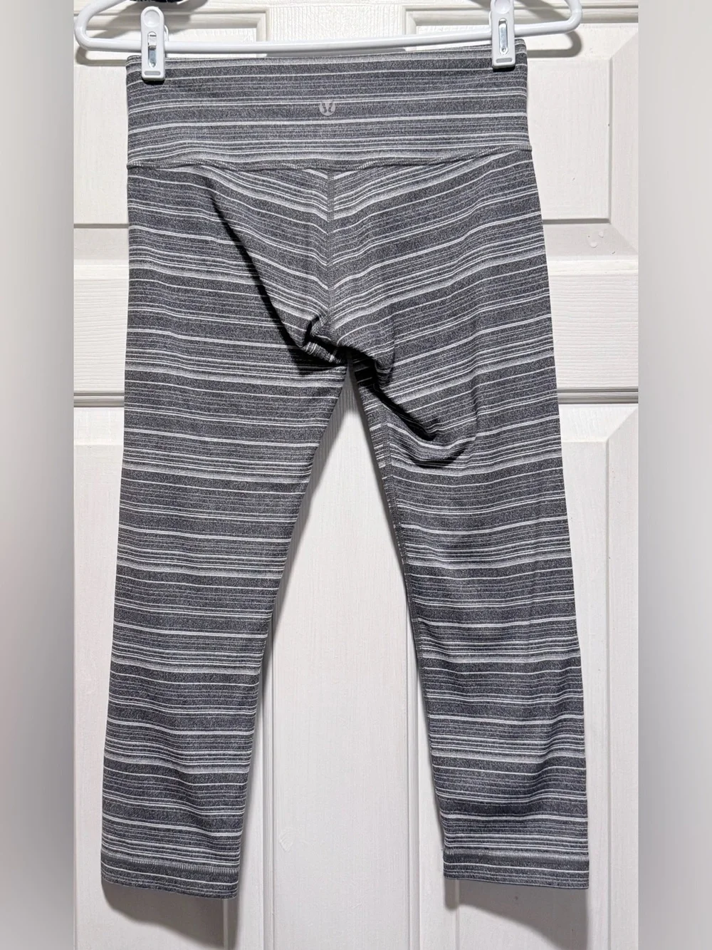 lululemon athletica Gray Striped High-Rise Leggings